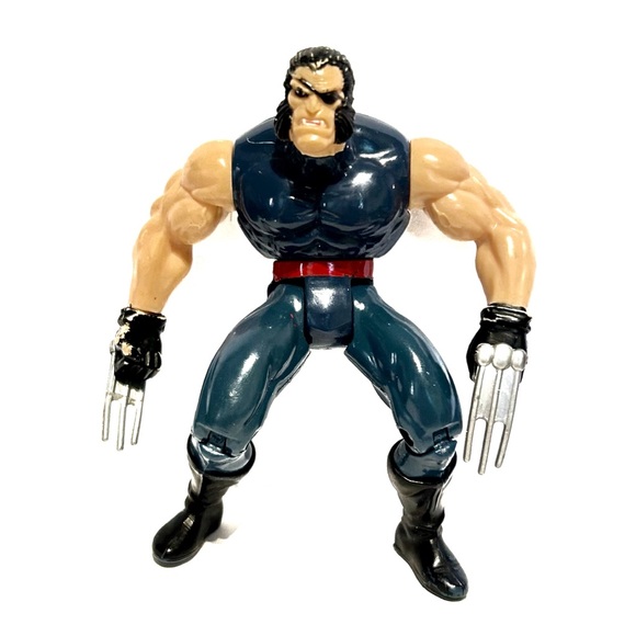 Vintage 1996 Marvel Wolverine X-Men Posable Action Figure Eye Patch Toy Brigade - Picture 1 of 16